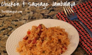 Chicken and Sausage Jambalaya from TheHillHangout.com