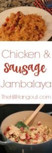 Chicken and Sausage Jambalaya from TheHillHangout.com