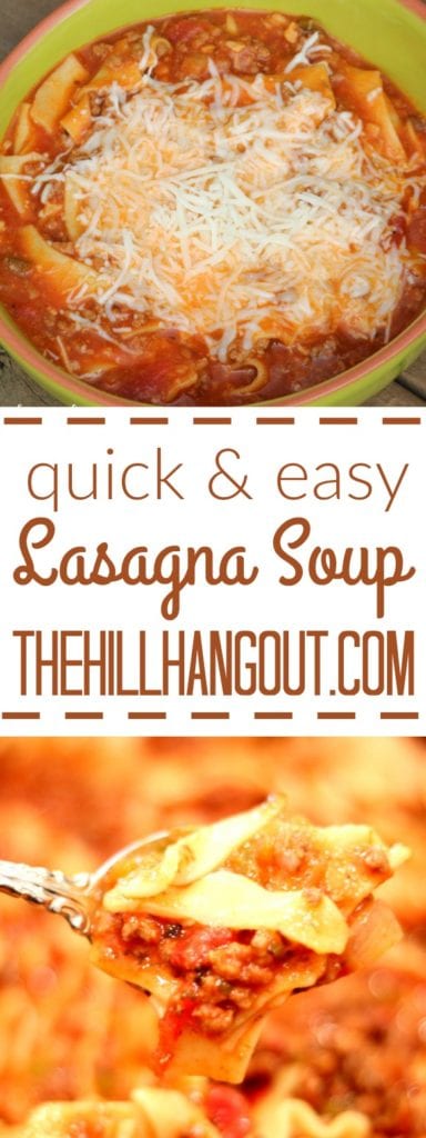 Lasagna Soup from TheHillHangout.com