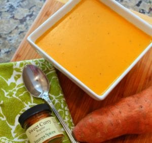 Sweet Potato Coconut Curry Soup from TheHillHangout.com
