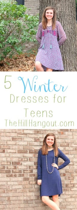 5 Winter Dresses for Teens from THeHillHangout.com