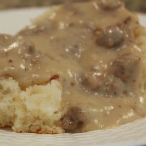 Classic Southern Sausage Gravy and Biscuits